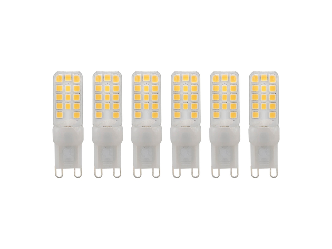 6pcs Lâmpada Led G9 Regulável 5w 450lm 28 Pérolas Alumínio Base G9 100 120v