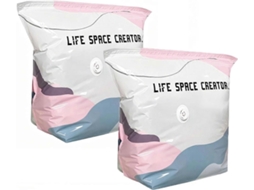 Sacos De Armazenamento A Vácuo Sem Bomba, Selagem Grandes Em Formato Cubo, Basta Pressionar E Selar , Necessidade Para Roupas Grandes, Cama, Edre