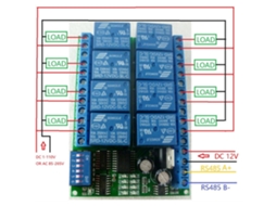 Interruptor De Controle Remoto Modbus Rtu Rs485 8ch 12v Para Placa De Controle Plc