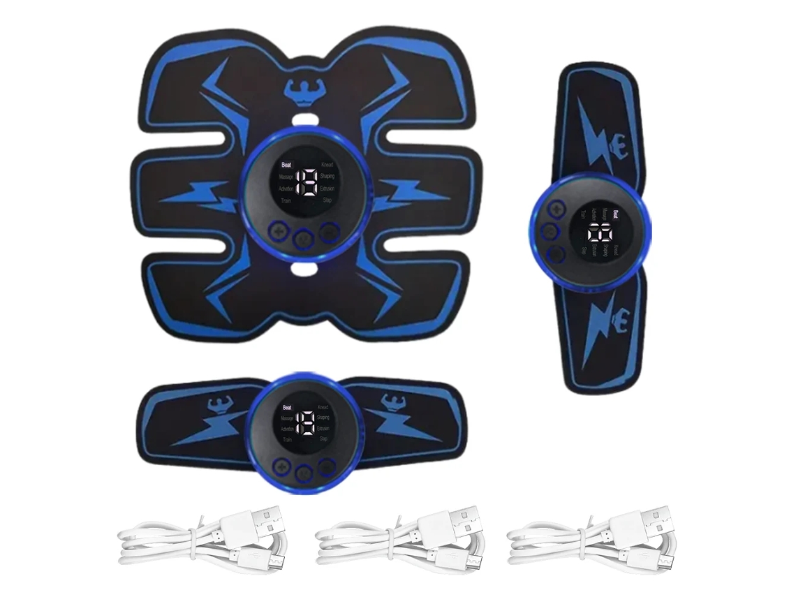 Estimulador Muscular Ems Recarregável Via Usb, Treinador Físico Inteligente, Dispositivo Sem Fio Para Treinamento De Modelagem Abdominal.