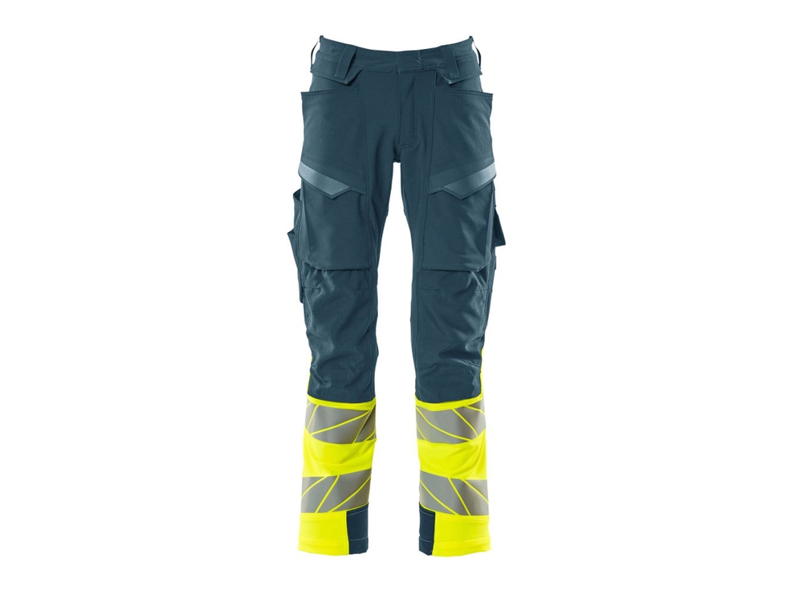 Calças Grandes Com Bolsos Para Joelheiras Accelerate Safe 19179 Azul 56 / 35 MASCOT