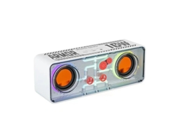 Alto Falante Sem Fio Bluetooth Alto Falantes Duplos Transparentes Luzes De Vento Cyberpunk Pequena Arma De Aço Filme Vibratório Baixo Cartão Yizhood