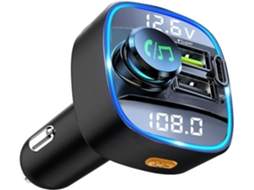 Transmissor Fm Bluetooth Yizhood C22 Pd18w Qc3.0 Dual Usb Preto