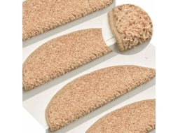 Vidaxl Tapetes De Escada 15 Peças 65x21x4 Cm Dourados Semicirculares Grandes