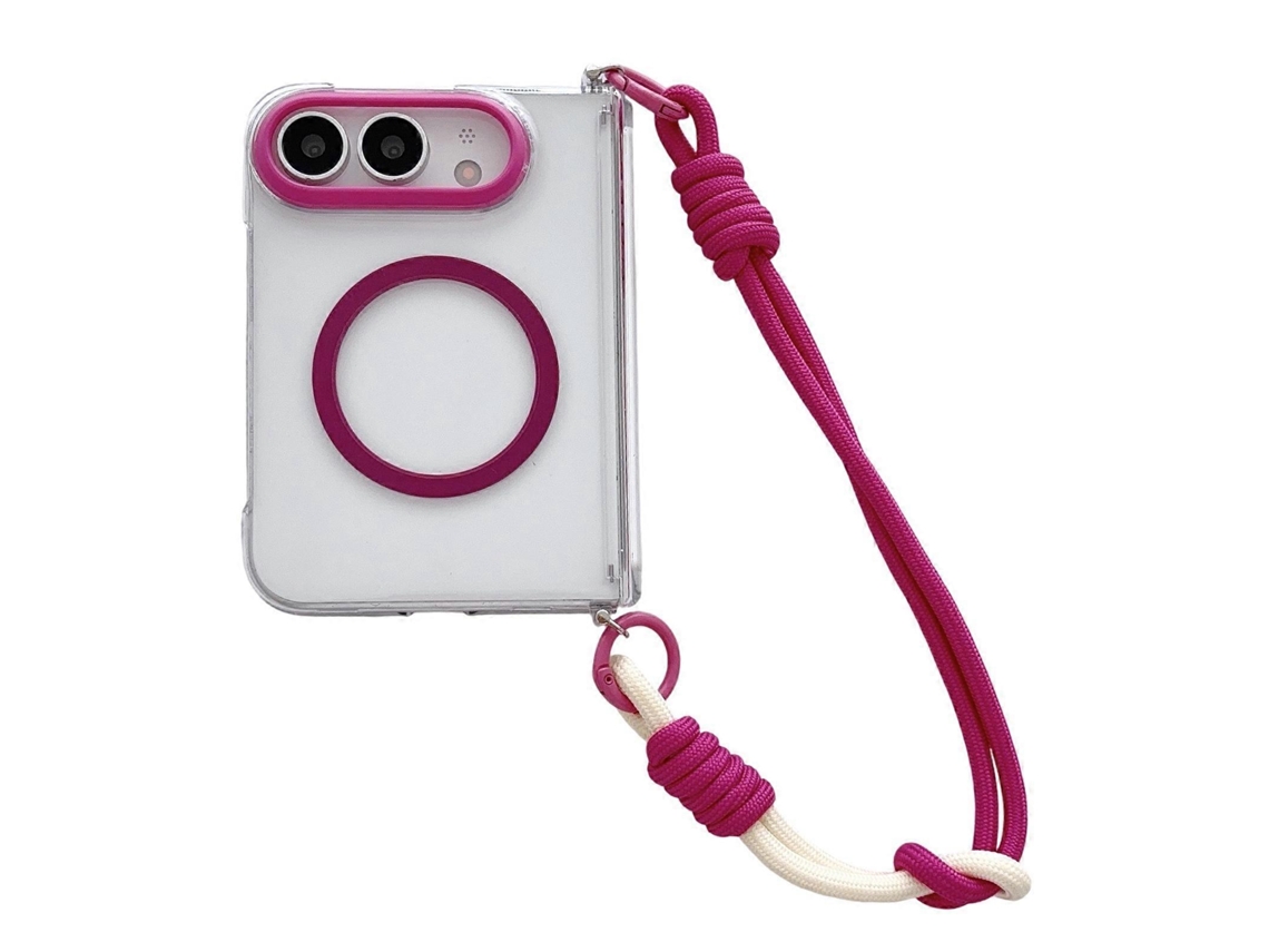 Capa Magnética Com Fecho Lateral E Alça Para Iphone Duo, Com Toque Aveludado.
