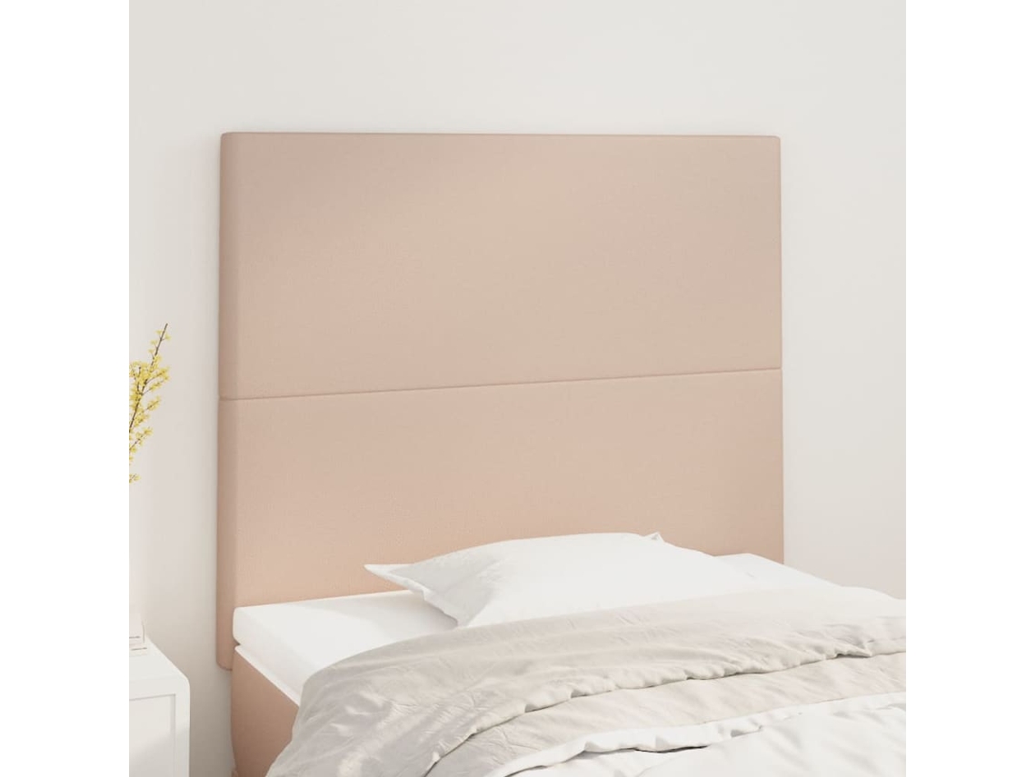 Vidaxl Cabeceira Cappuccino 90x5x118/128 Cm Couro Sintético