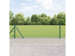 Vidaxl Cerca Hexagonal Com Base De Concreto 25 X 0,6 M Verde Malha