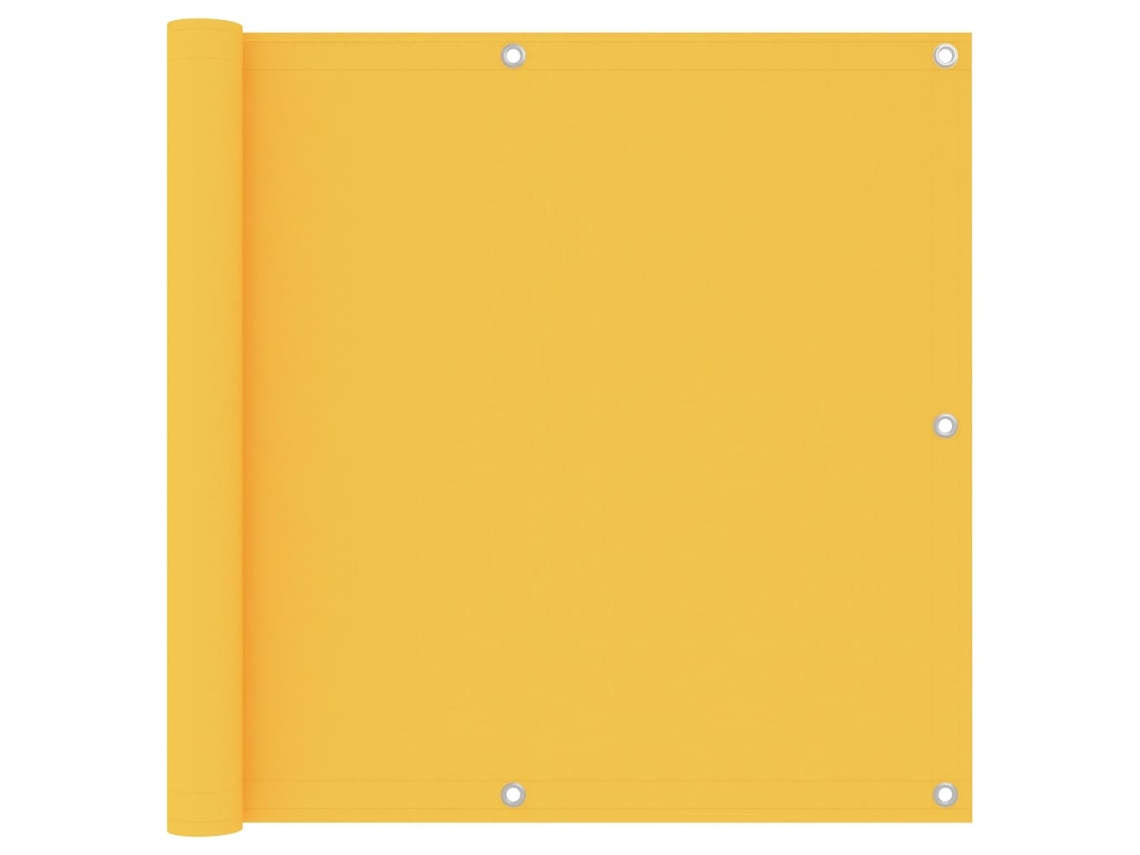 Vidaxl Tela De Varanda 90x400 Cm Tecido Oxford Amarelo