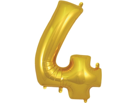 Balão Número 4 de 86cm Dourado