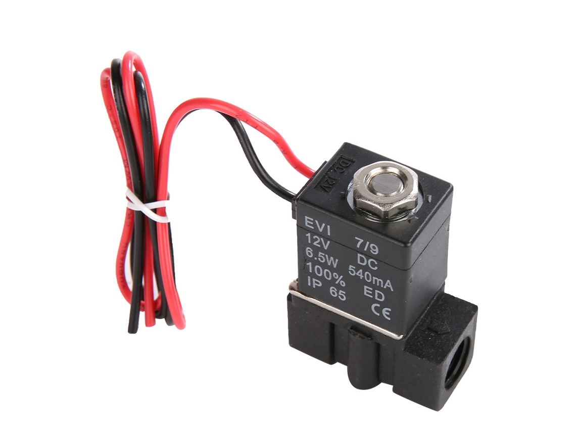 Válvula Solenóide Em Plástico Laxiscreed 1/8" Npt 2 Vias, Normalmente Fechada, Dc 12v