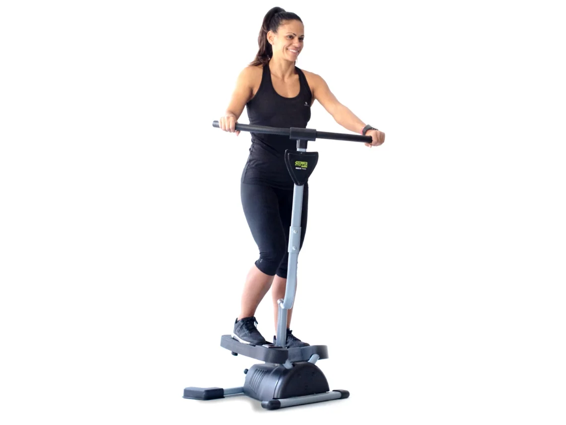Stepper BONPLUS BP Fitness Cardio Twister. Exercício Glúteos, Pernas, Cintura, Abdominais e Braços. Visor de controle digital