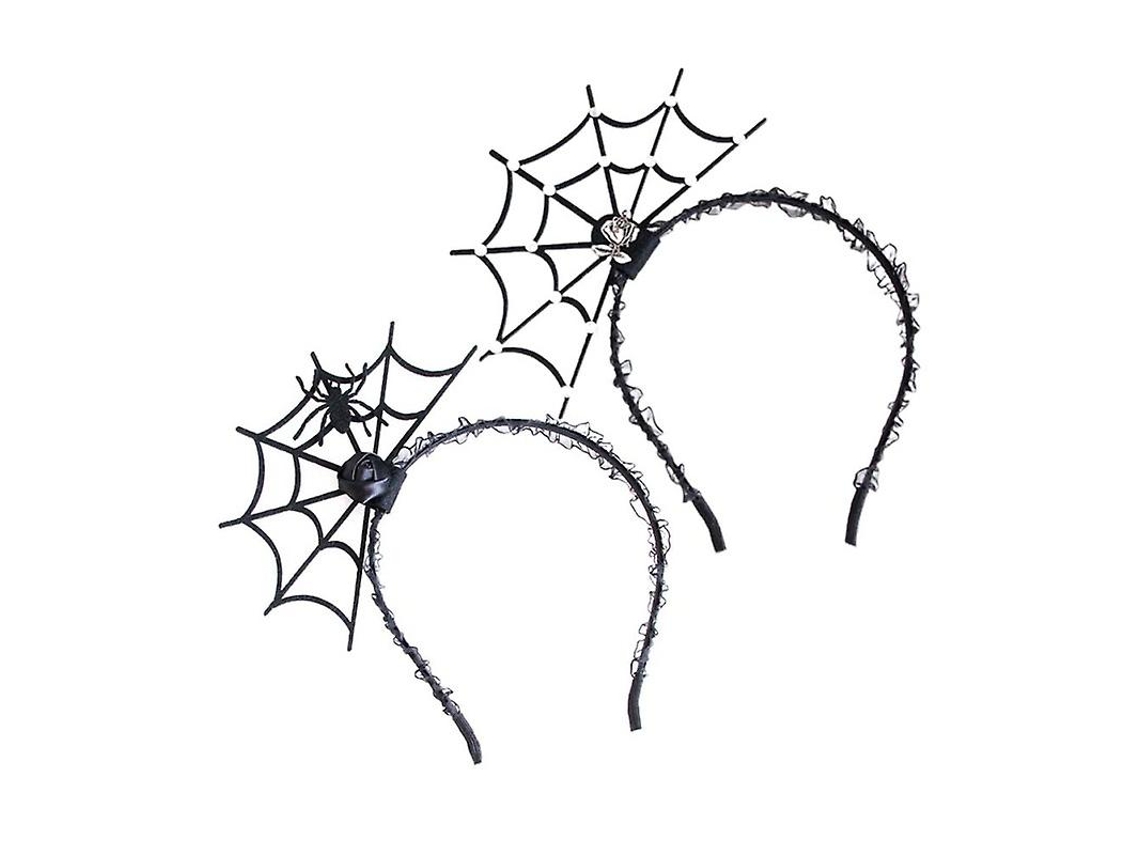 2 Peças de Argola de Cabelo de Aranha para Decorações de Halloween ALLINLESS