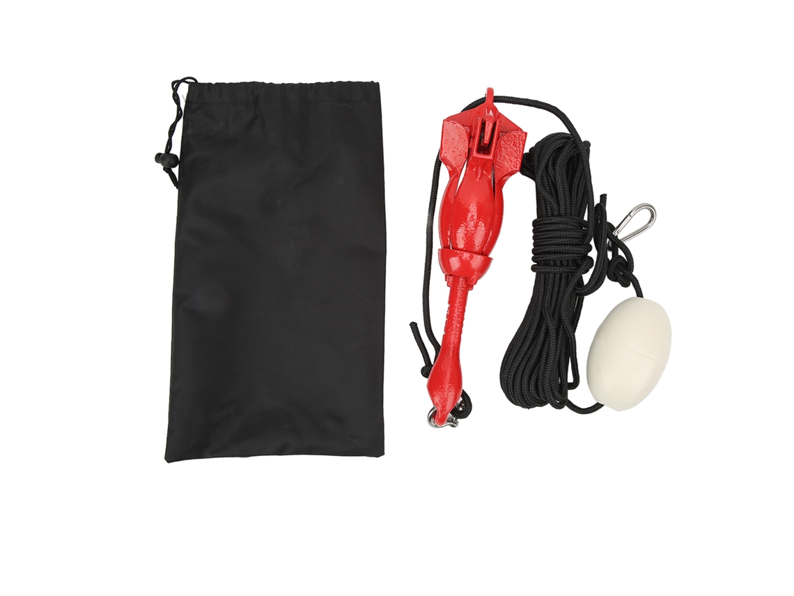 Anclaje Plegable de Acero Carbono para Kayak Y Barcos com Cable de 12m e Bolsa de Transporte S/MARCA