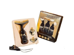 Massageador Facial e de Pescoço com 3 Cabeças Massagem Substituíveis Tecnologia Vibração para Uso Doméstico. GOKOCO