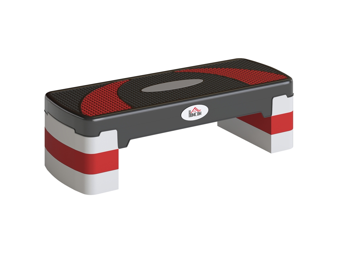 Step De Ginástica Aeróbica - .fr X Ffhandball - Altura Ajustável, Superfície Antiderrapante, 80 X 31 X 20 Cm, Preto/cinza Claro