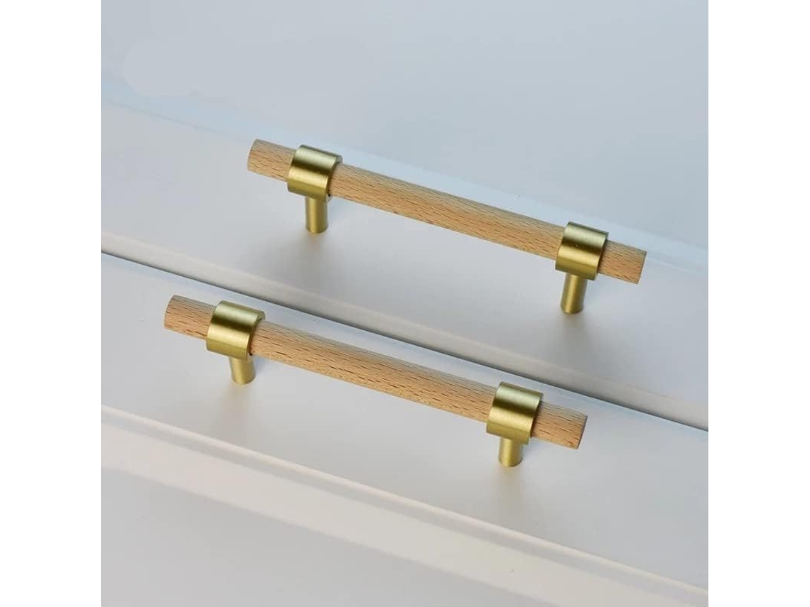 Puxador de Armário de Madeira 128mm 6 Peças S/MARCA