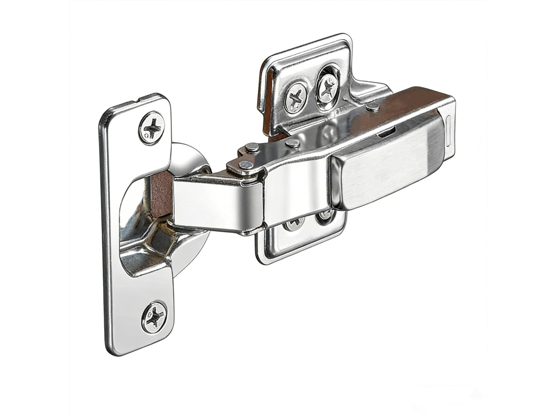 Conjunto De 2 Dobradiças Para Armário Cozinha, Dobradiças De Sobreposição Total 110° Com Fechamento Suave, Dobradiças