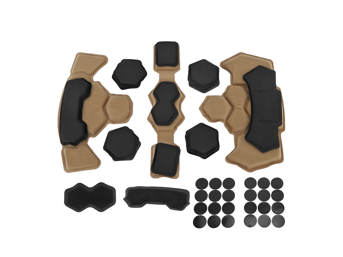 Kit De Almofadas Para Capacete De Espuma De Memória Universal Moto Bicicleta Ciclismo Impermeável Cor Deserto
