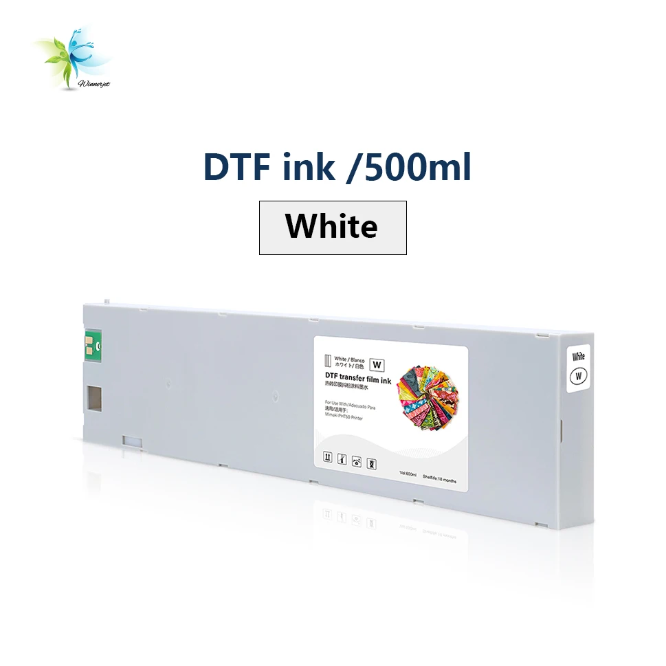 Tinta Branca Nº 500/600ml Pht50 Com Chip Dtf Para Impressoras Mimaki Txf150-75, Txf300-75 E Txf300-1600.