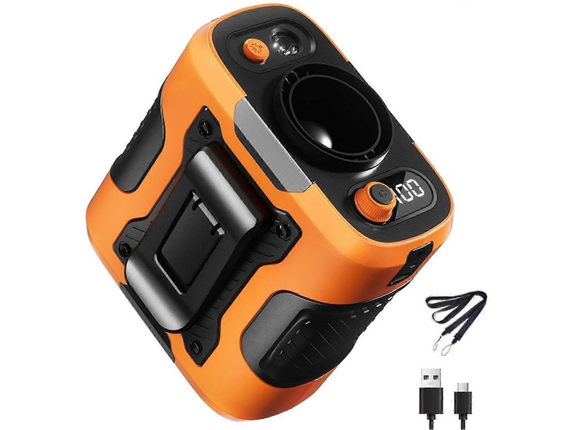 2026 abanico de Cintura Clip on com 100 Velocidades para Viagens Esportivas e Acampamentos Naranja