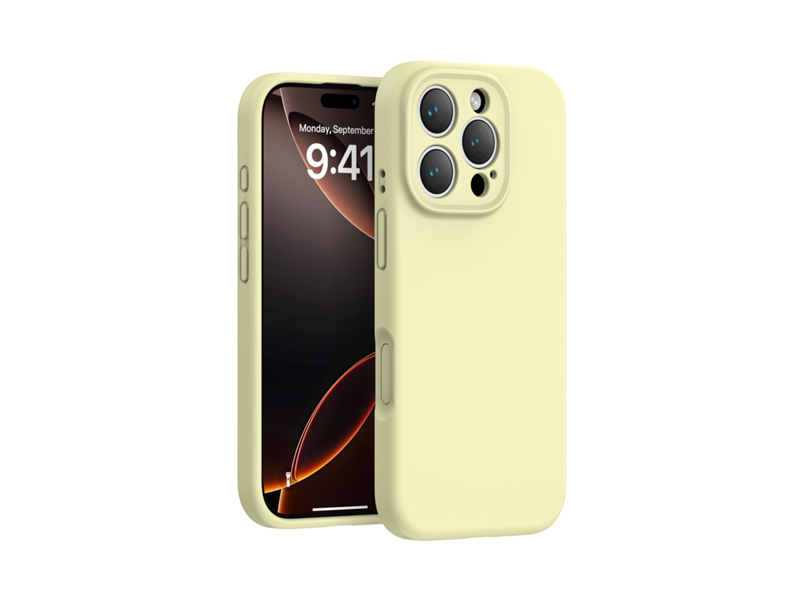 (amarelo Claro, Para Iphone 16 Plus) Capa De Silicone Líquido Para Iphone, Cor Sólida, Capa Protetora De Peça Única Com Cobertura Total.