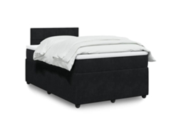 Vidaxl Cama Boxspring Com Colchão 120x190 Cm Veludo Preto