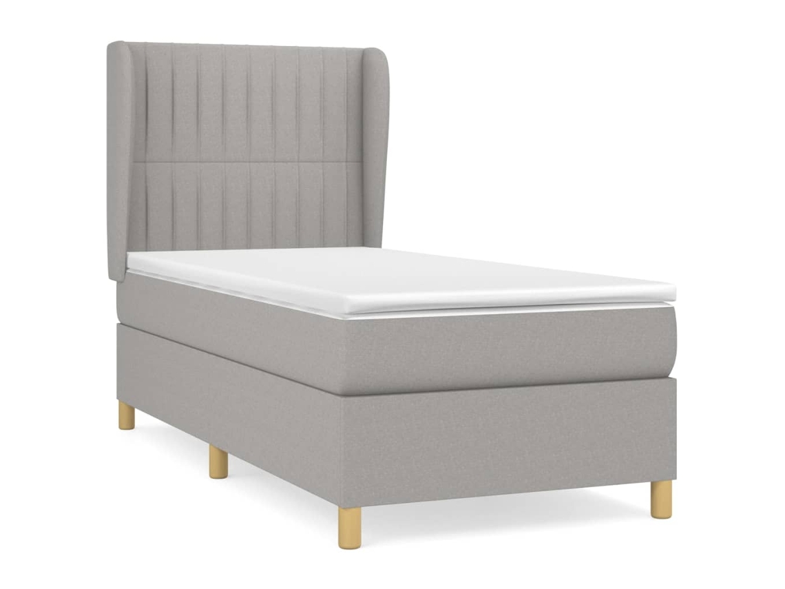 Box Spring Bed, Box Spring Beds Vidaxl Cinzeto Tecido (100 X 200 Cm)