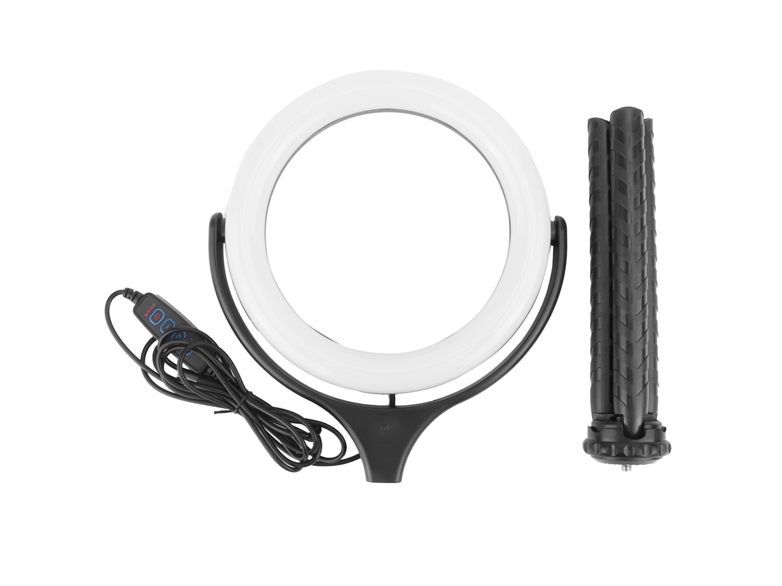 6in 3000‑6500k Adjustable Ring Shape Fill Light With Desktop Tripod Supplementary Lamp LAXISCREED