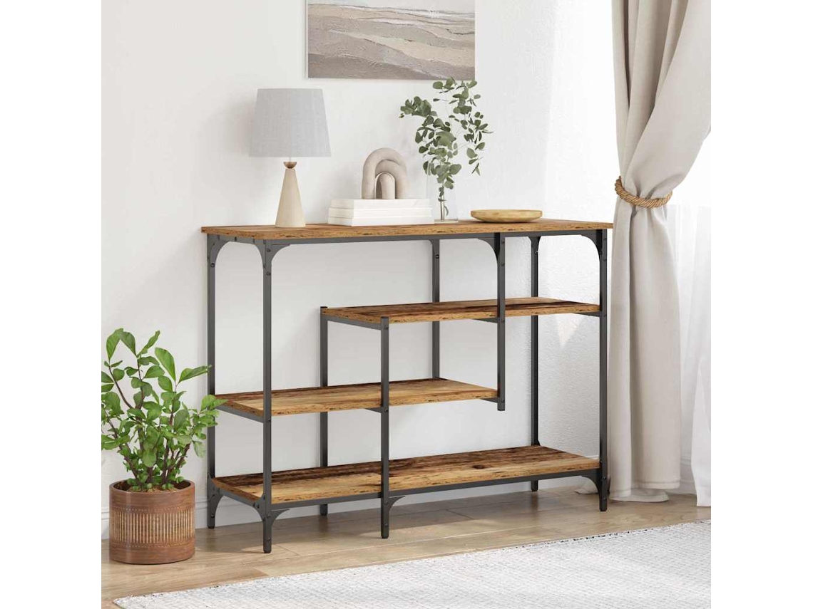 Vidaxl Mesa De Console Madeira Antiga 100 X 35 X 75 Cm