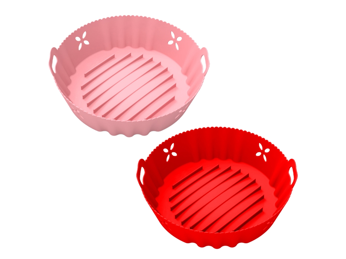 Folhas de Silicone para Air Fryer Reutilizáveis Inserções Redondas para Fácil Limpeza NEVEANCE