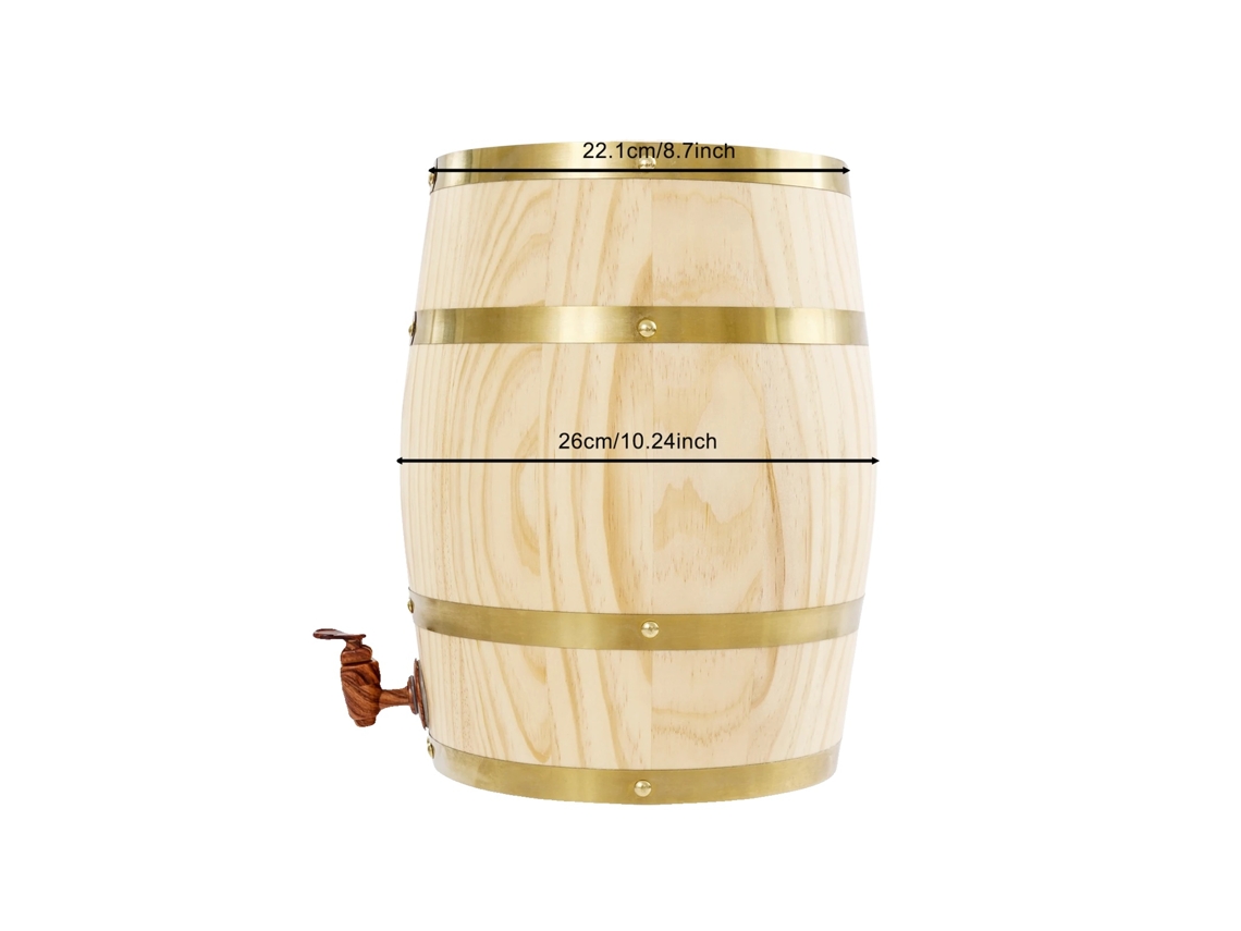 Barril De Vinho, Capacidade De 10l, Design De Mesa, Bege