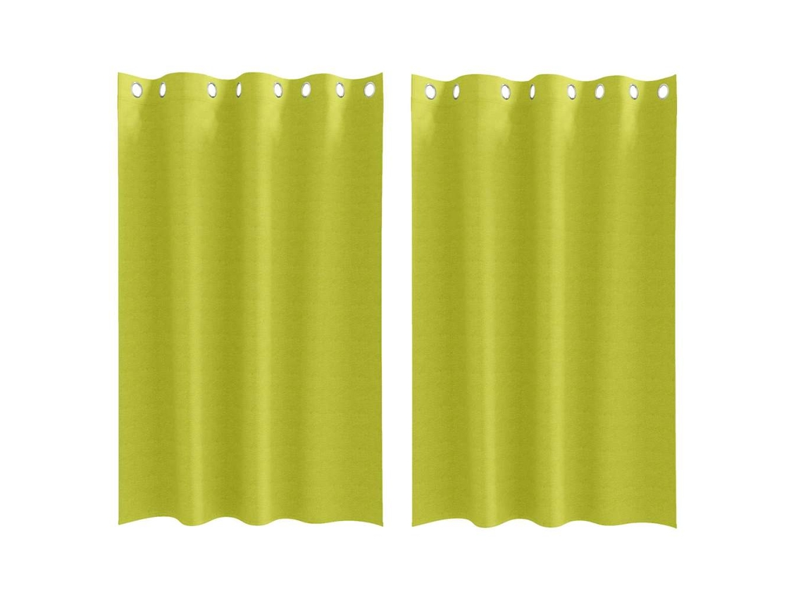 Maison Exclusive - Cortinas Blackout Com Argolas 2 Pcs Verde 175 X 140 Cm