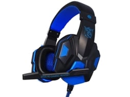Auscultadores Gaming com Fio para Ps4 Xbox One Nintendo Switch Ipad Pc Azul