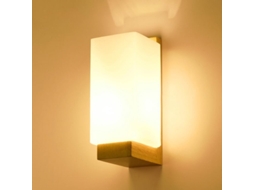 Luminária De Parede Interna De Madeira, Luminária De Parede E27 Moderna Com Design Simples Zeuxo