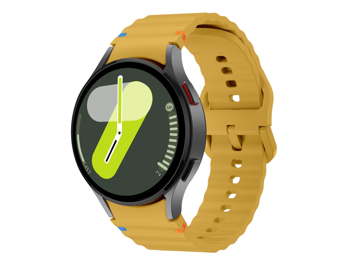Bracelete para Samsung Galaxy Watch FE 20mm XIAOMOYU com ondulada silicone e amarelo