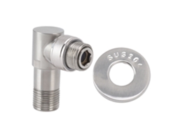 Válvula angular de parada automática aço inox 304 G1/2 para vaso sanitário | S/MARCA