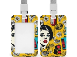 Porta Crachá Retrô Feminino, Personalizável, À Prova D Água, Capa Protetora Funcionários De Escritório E Médicos