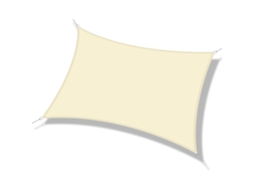 Toldo Retangular 3x4m com Proteção Uv, Poliéster Respirável Creme/Branco ORBITRA COMMERCE