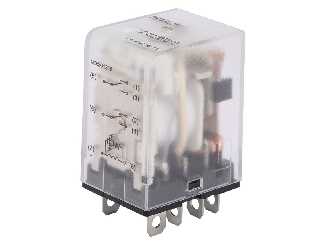Relé Eletromagnético BEML2C 8 Pinos 10A YURU