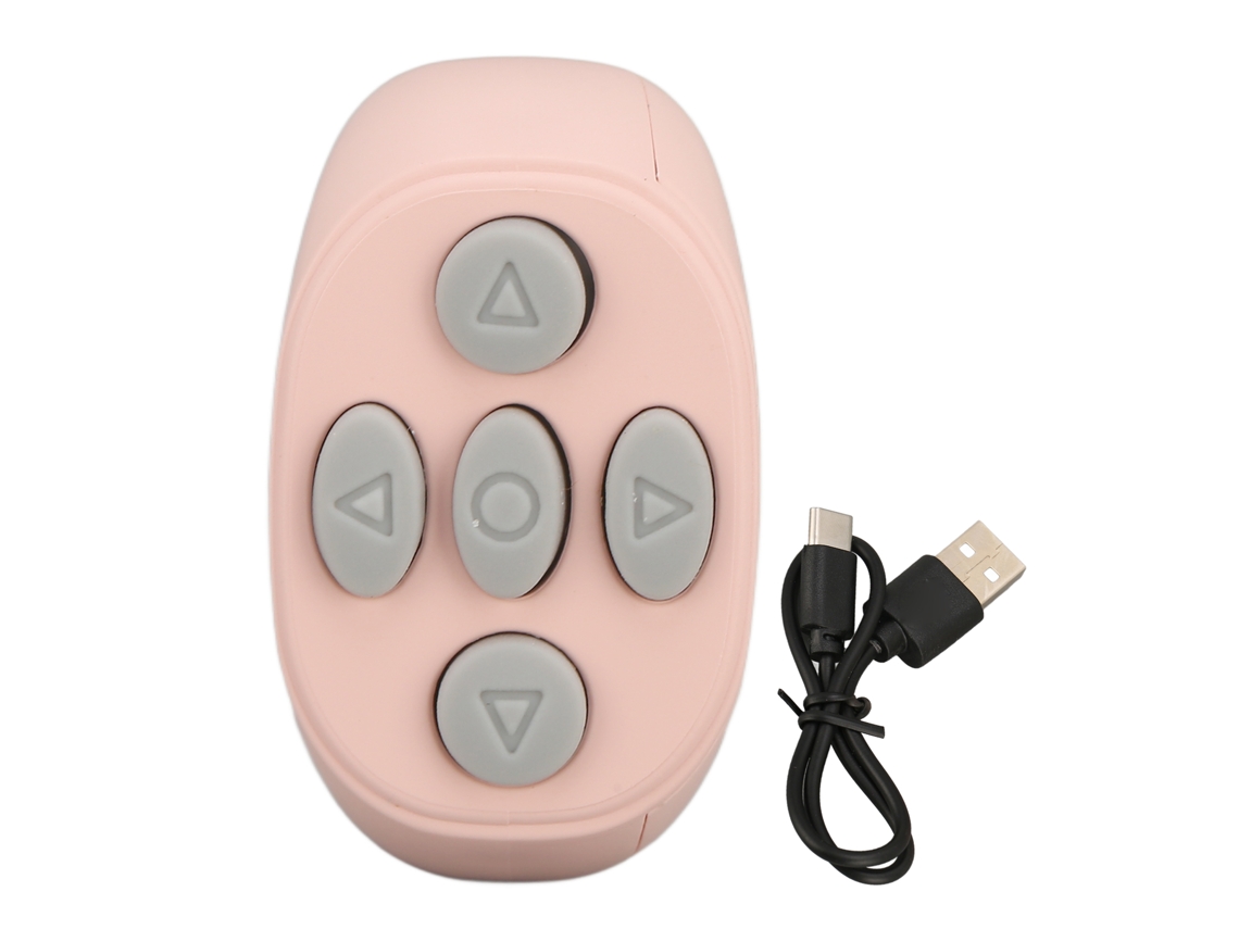 Controle remoto Bluetooth anel multifuncional para selfie e Tiktok, rosa | S/MARCA
