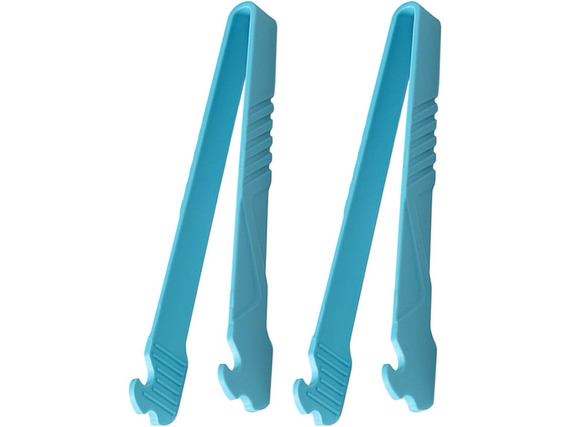 Conjunto De 2 Pinças Multifuncionais Nylon Para Churrasco, Azul Lago, Ergonômicas E Resistentes Ao Desgaste, Para