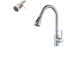 Torneira De Cozinha, Tecnologia De Sensor, Acabamento Preto Fosco, Chrome B Oem