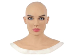 Máscara Facial Completa De Látex Feminina Realista Para Cosplay Adulto Olysi Shop