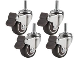 Móveis, Mesas, Carrinhos, Camas, Bancadas De Trabalho, 4 Rodízios, Borracha, (1"/1,5"/2"), /m10, Rosca M6