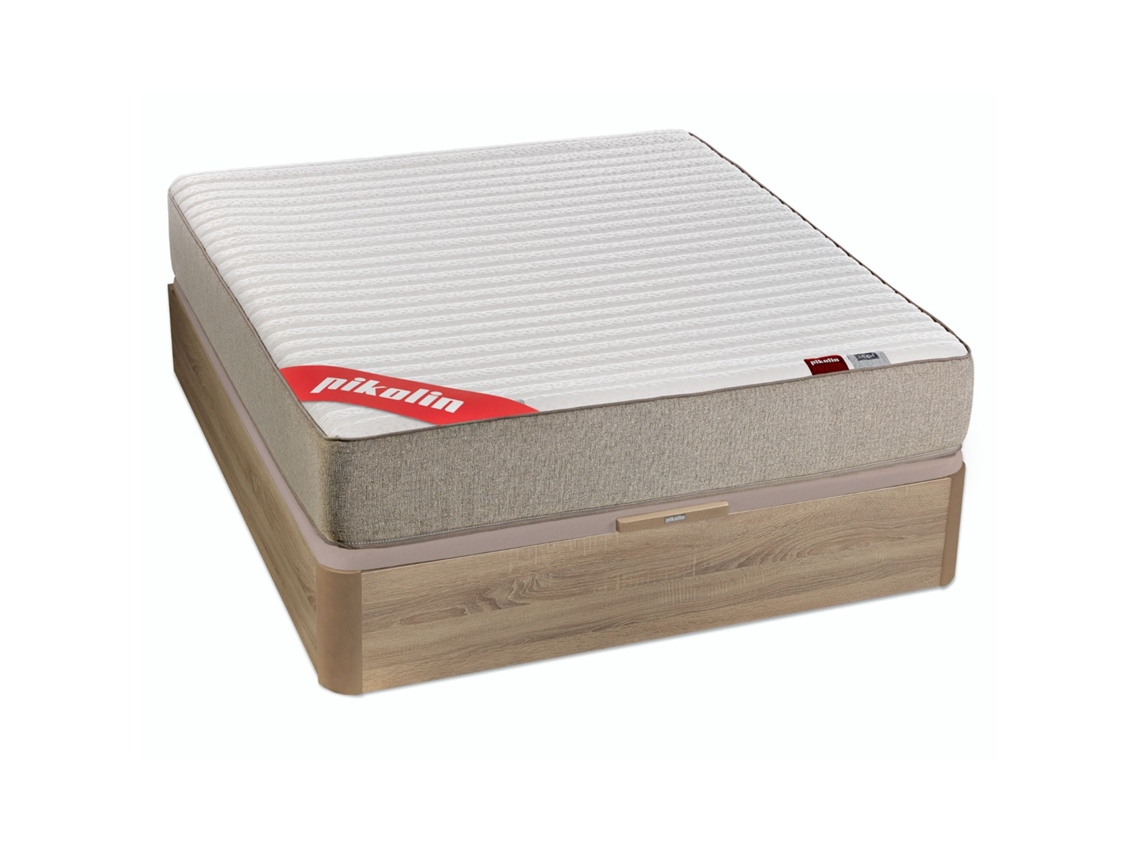 Pack PIKOLIN Sommier Natural + Colchão Espuma Leah (105 x 190 - 56 Cn de Altura)