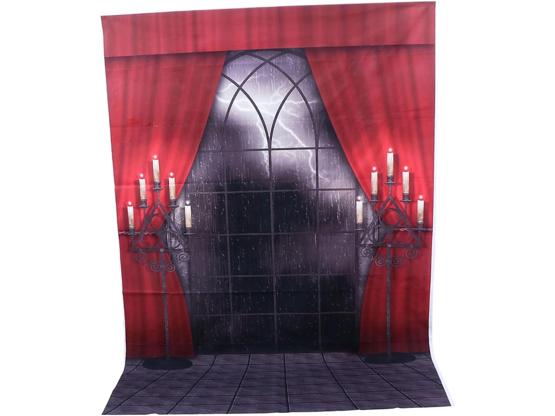Tecido Para Fundo Fotográfico, Fundo Fotográfico De Halloween, Cortina De Papel Preta Para Festa De Gokoco