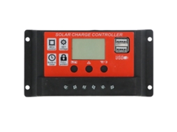 Controlador solar PWM 20A 12V/24V, com display LCD inteligente e suporte para baterias de chumbo-ácido.