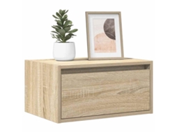 Vidaxl Mesa De Cabeceira De Parede Com Luzes Led Carvalho Sonoma