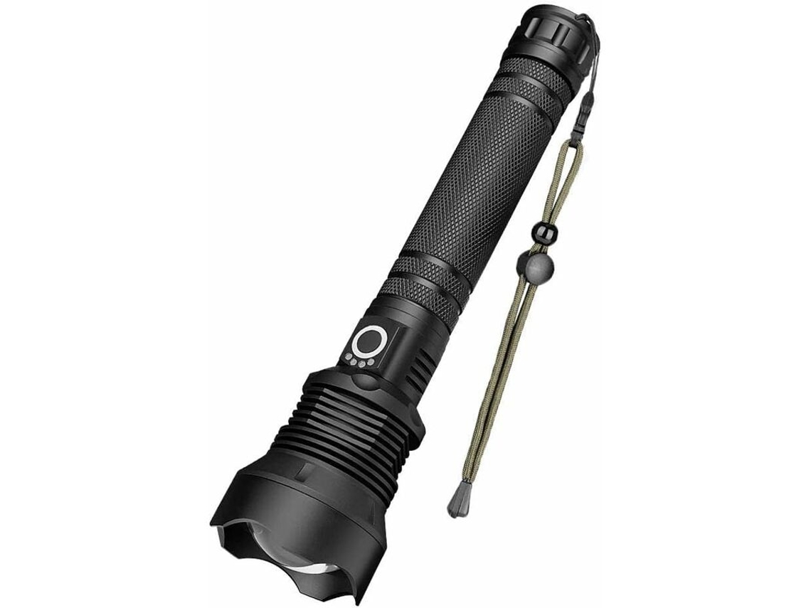 Lanterna Led Ultra Potente, Lanterna Recarregável De 90.000 Lúmens Xhp70, Ajustável, Com Zoom, À Prova Dágua, Usb (incluindo Bate Aquaforge