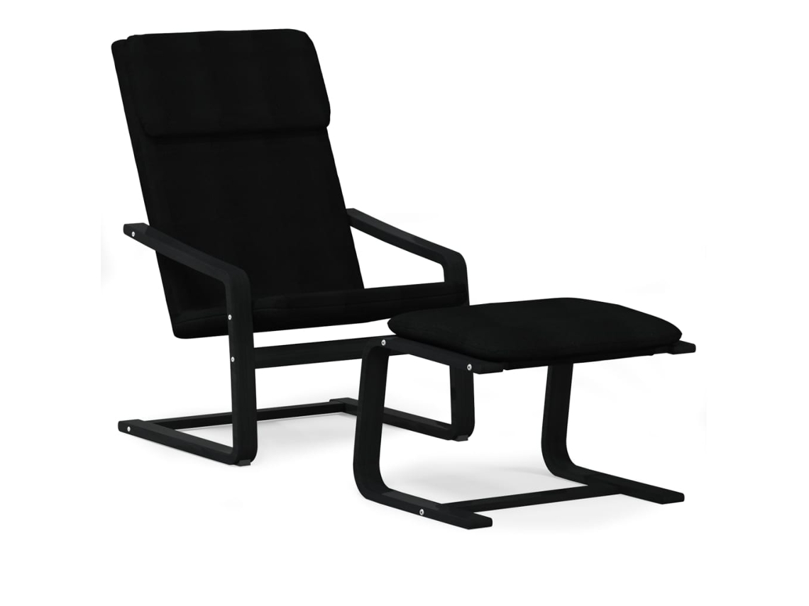 Relaxing Chair With Footstool, Relaxing Chairs With Footstools Vidaxl Preto Tecido